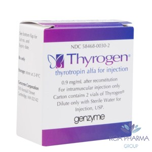 THYROGEN 0.9 MG CON  2 VIALES